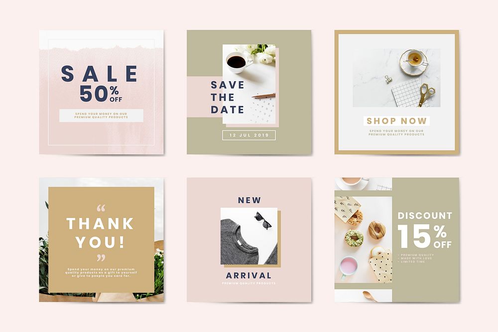 Shopping and sale advertisement templates | Premium Vector - rawpixel