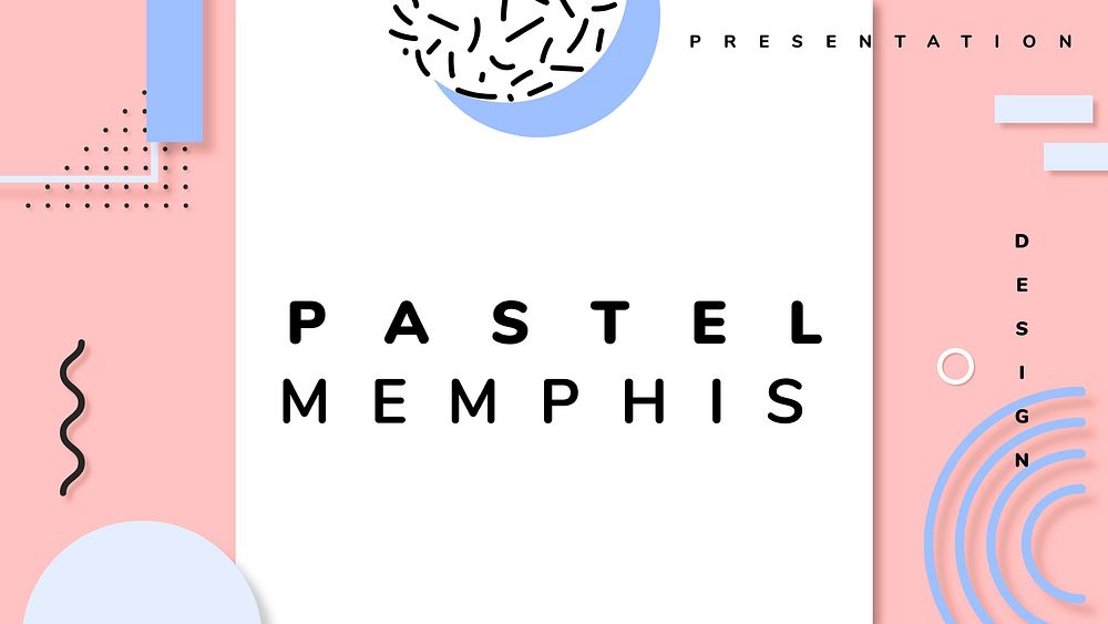 Pastel Neo Memphis presentation template vector