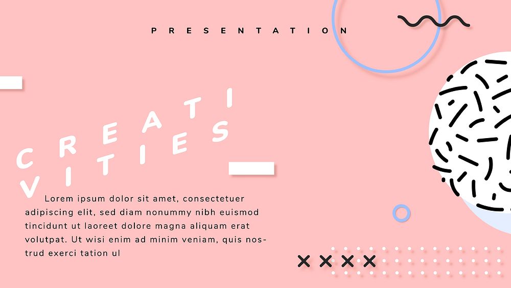 Pastel Neo Memphis presentation template vector
