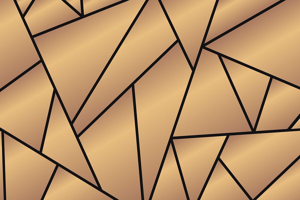 Triangle geometric pattern psd gold background