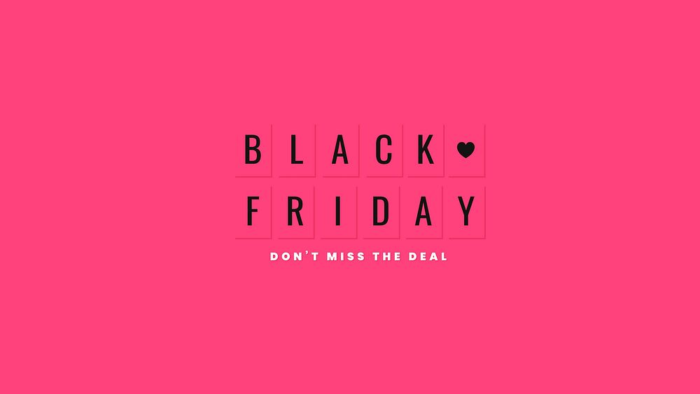 Pink Black Friday vector sale advertisement template