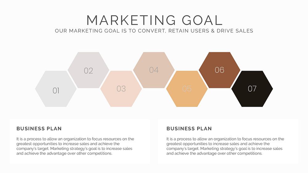 Marketing goal psd presentation editable template