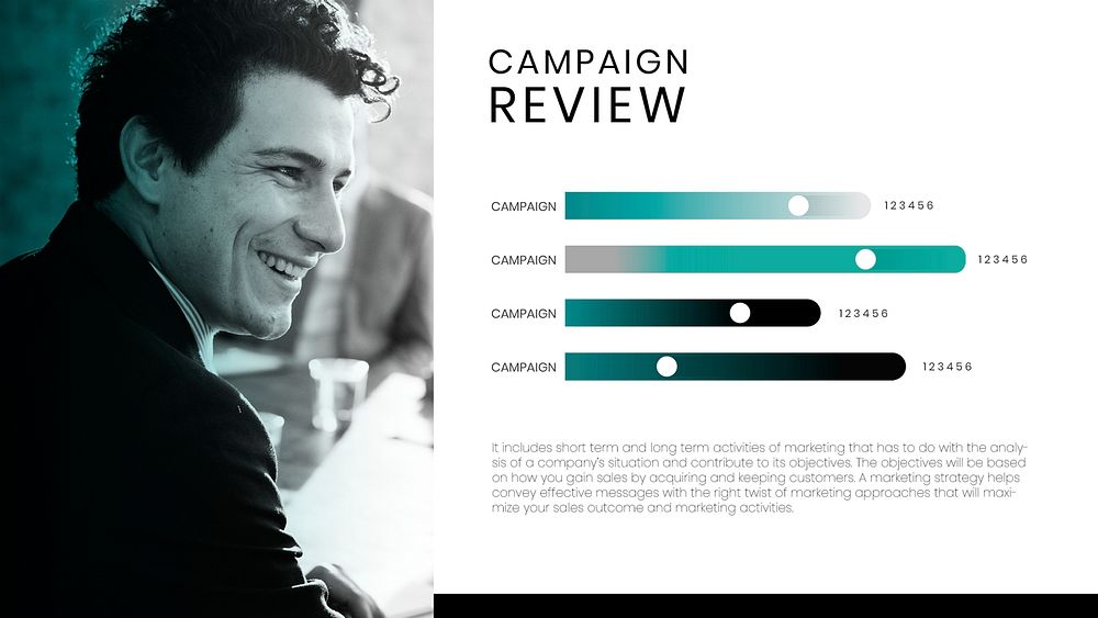 Business campaign png presentation editable template