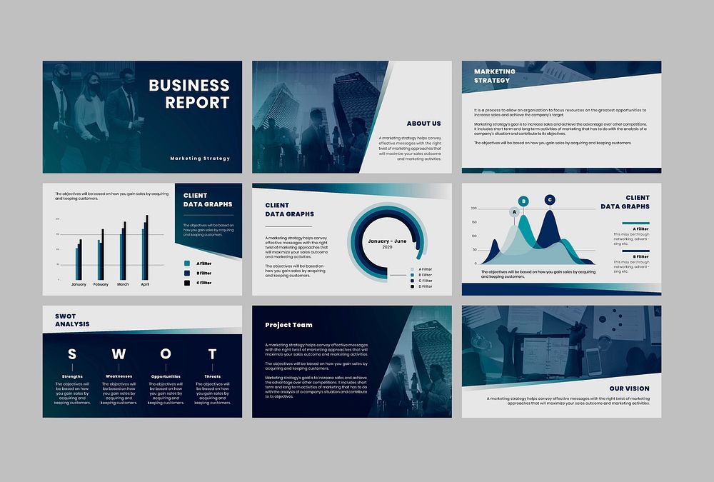 Business psd presentation editable templates