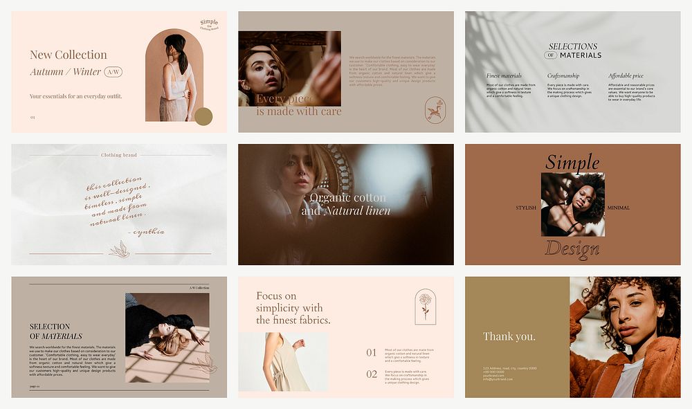 Fashion and branding template psd social media collection