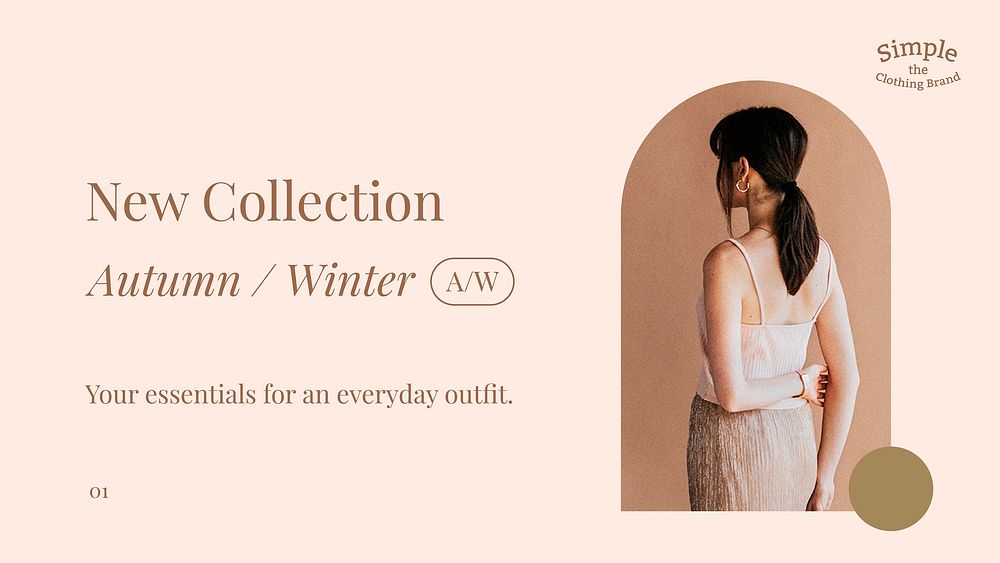 New fashion collection template vector for social media banner