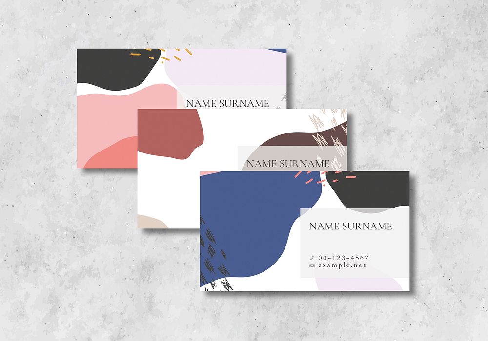 Patterned business card vectors collection