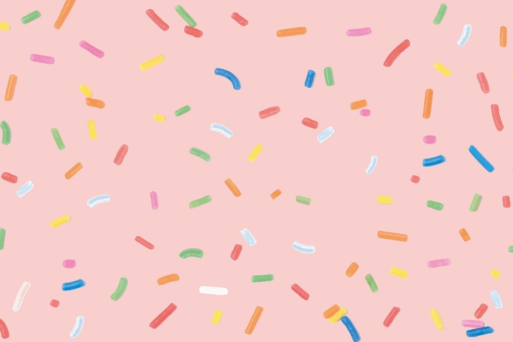 Confetti sprinkles background psd in pink