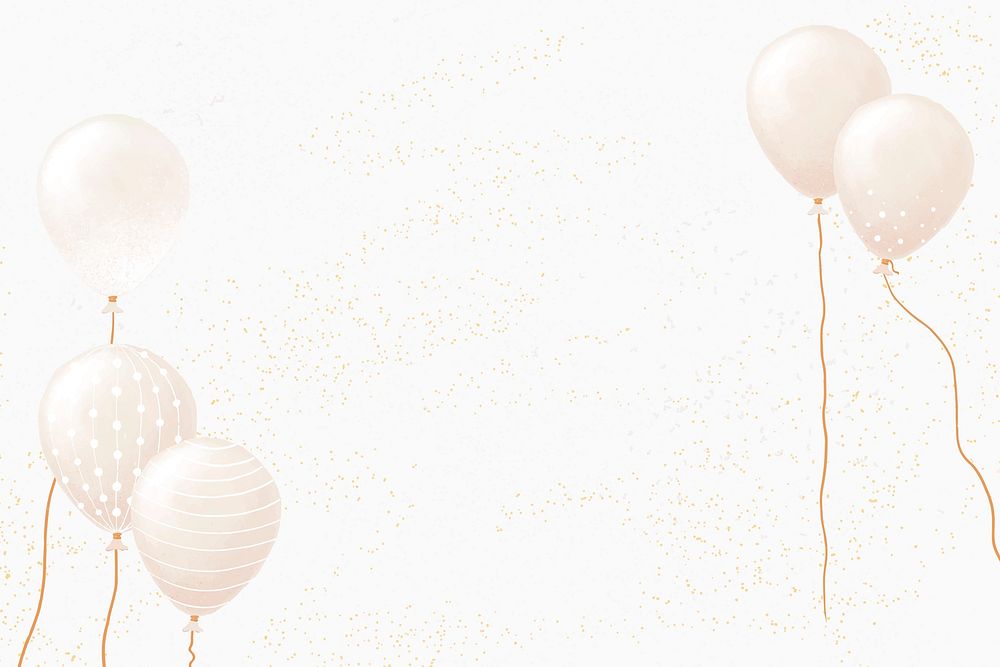 Luxury balloon psd background celebration in gold tone