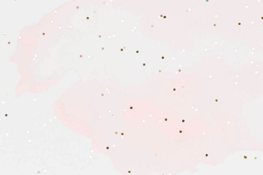 Glitter pink watercolor background vector