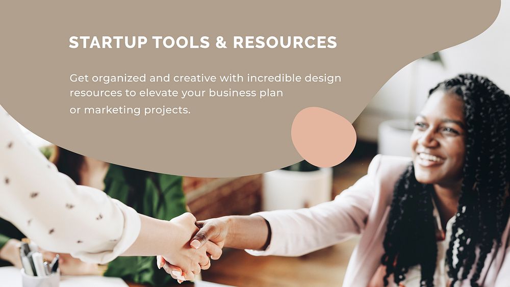 Startup presentation template vector for small business