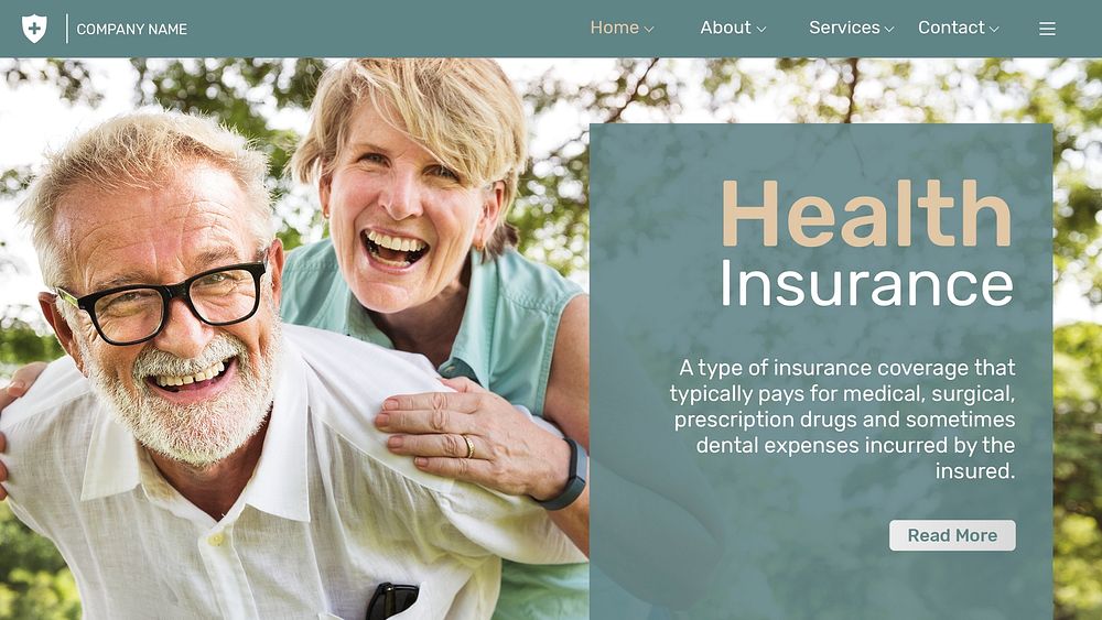 Health insurance template psd with editable text