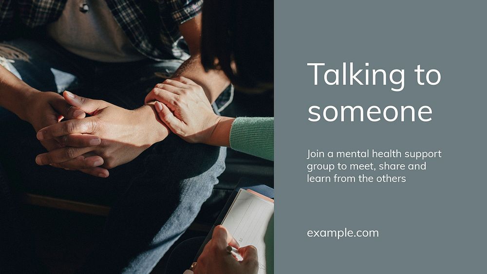 Mental health awareness template psd for support groups presentation