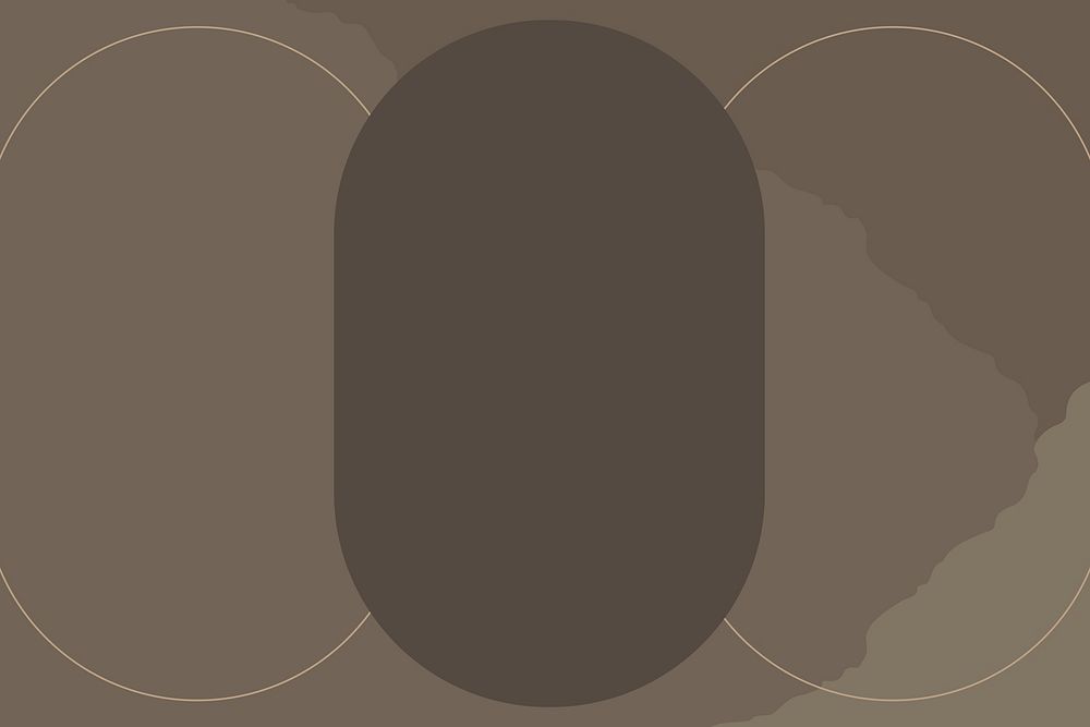 Oval frame on brown background