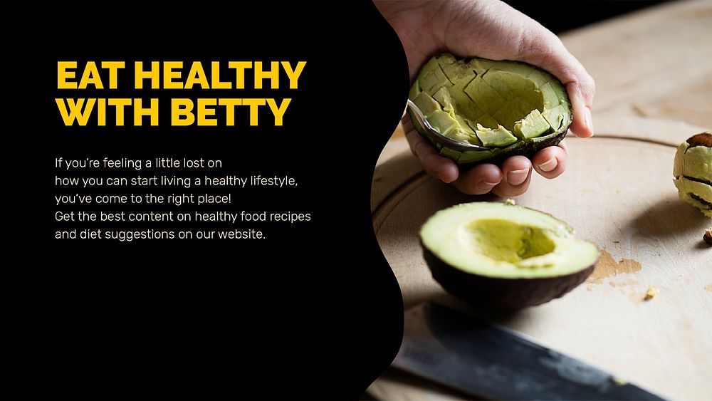 Healthy diet template psd marketing vegan lifestyle presentation