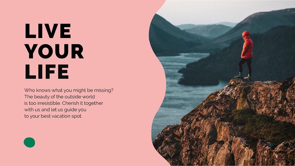 Travel mountain marketing template psd presentation for agencies