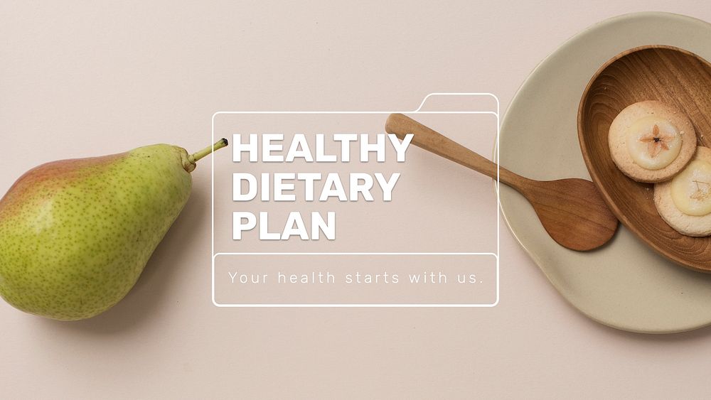 Healthy dietary plan template psd