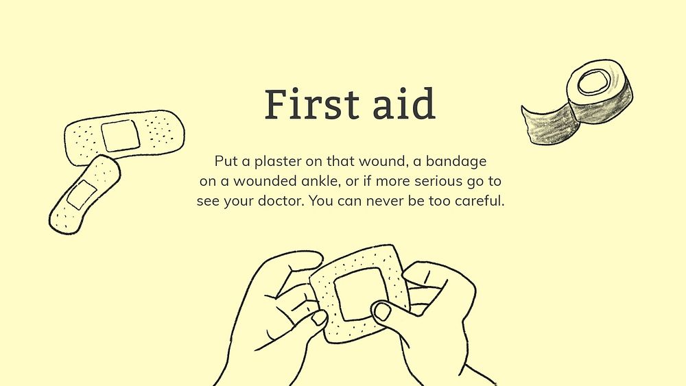 First aid presentation template psd healthcare social