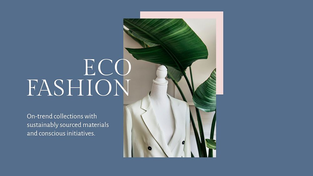 Eco fashion presentation template psd