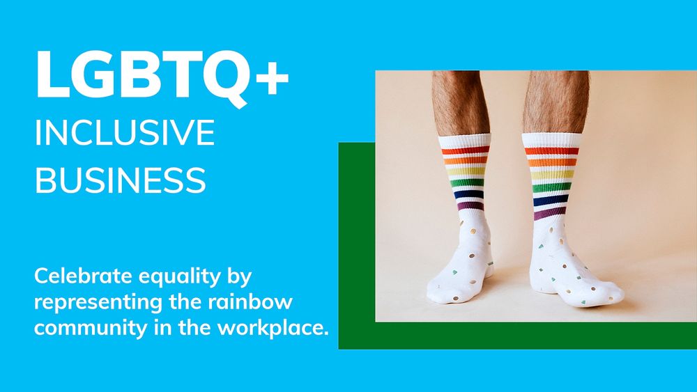 LGBTQ+ inclusive business template psd gay pride month celebration blog banner