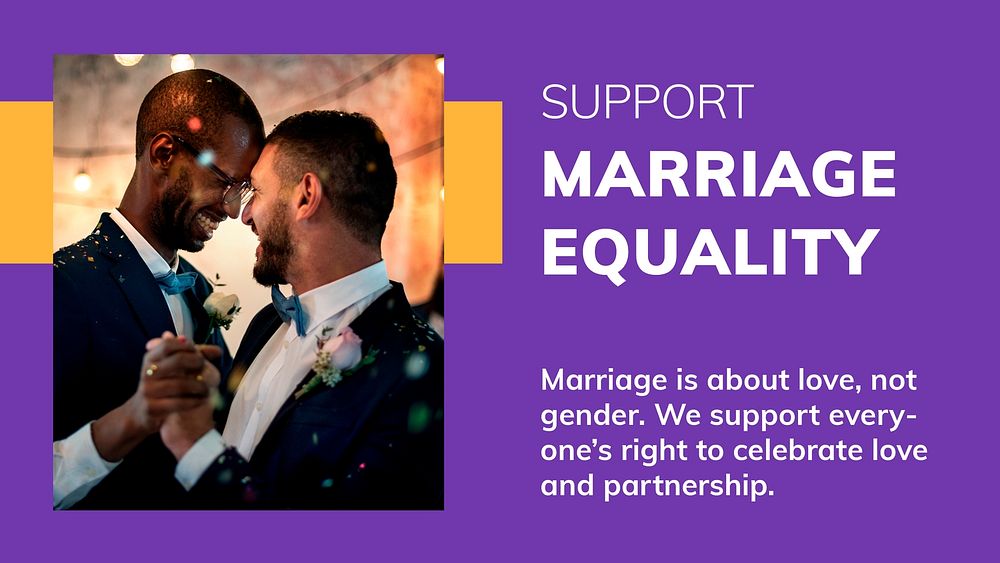Support marriage equality template psd LGBTQ pride month celebration blog banner