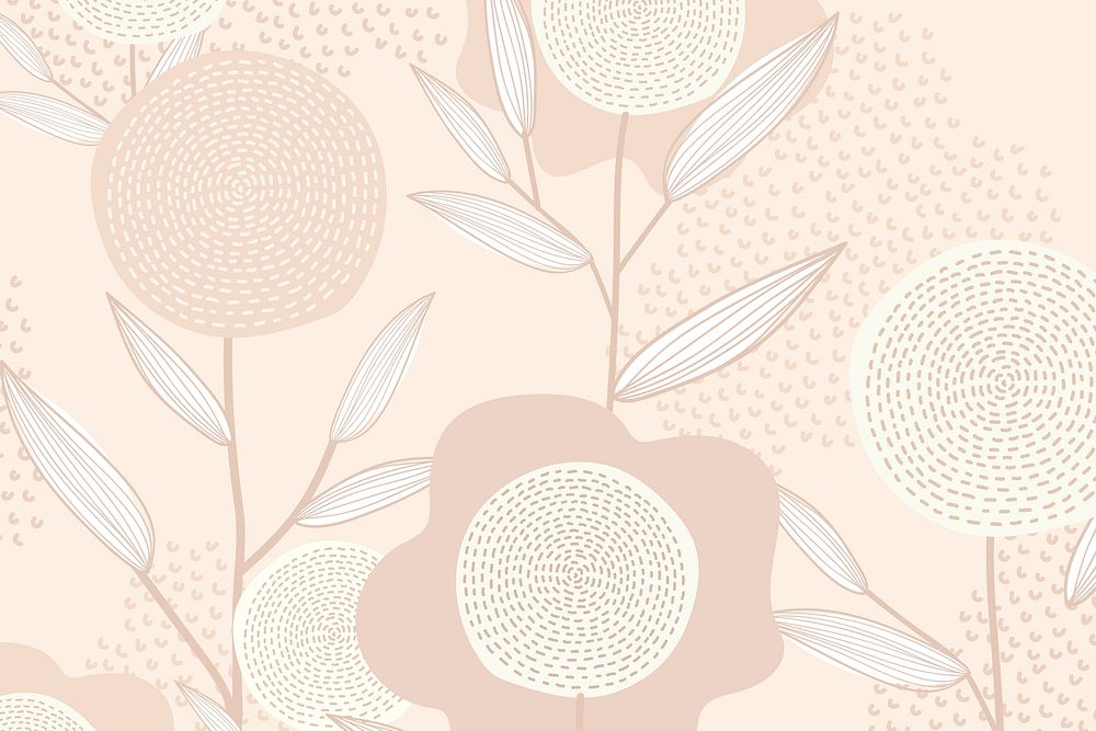 Feminine floral patterned psd background in pink