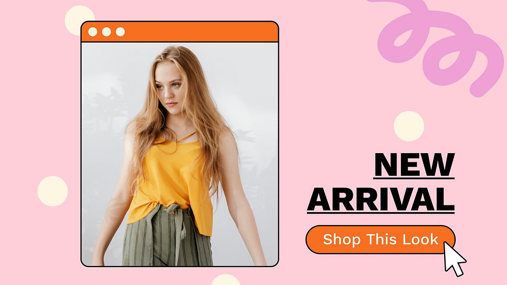 New Arrival blog banner template, aesthetic fashion advertisement design vector