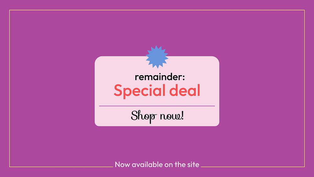 Special deal blog banner template for online advertisement vector