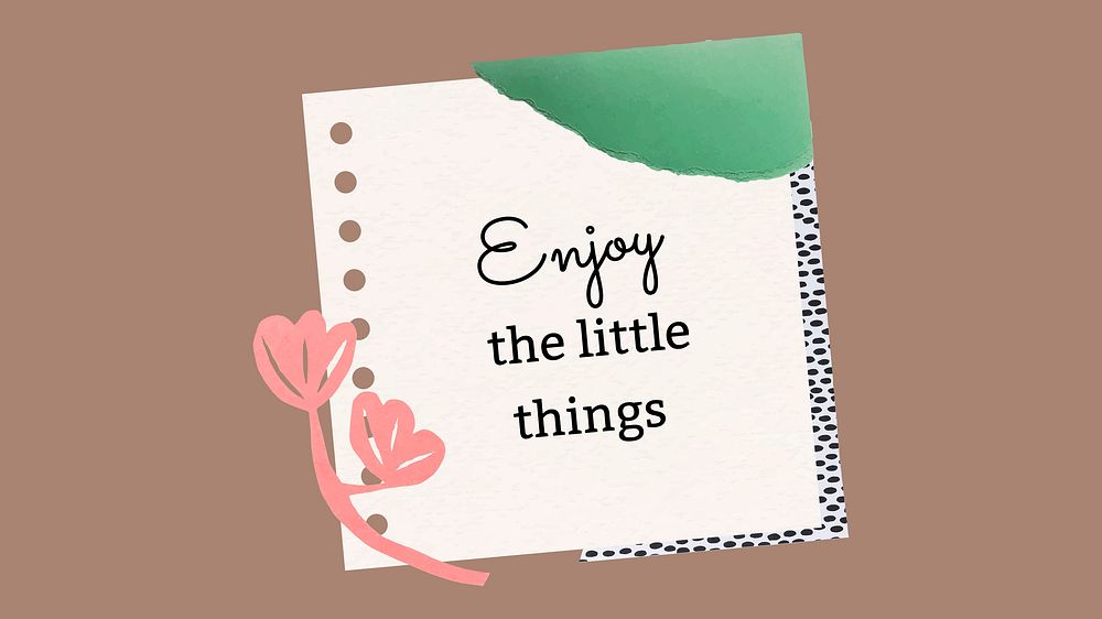 Aesthetic note blog banner template, inspirational self love design psd