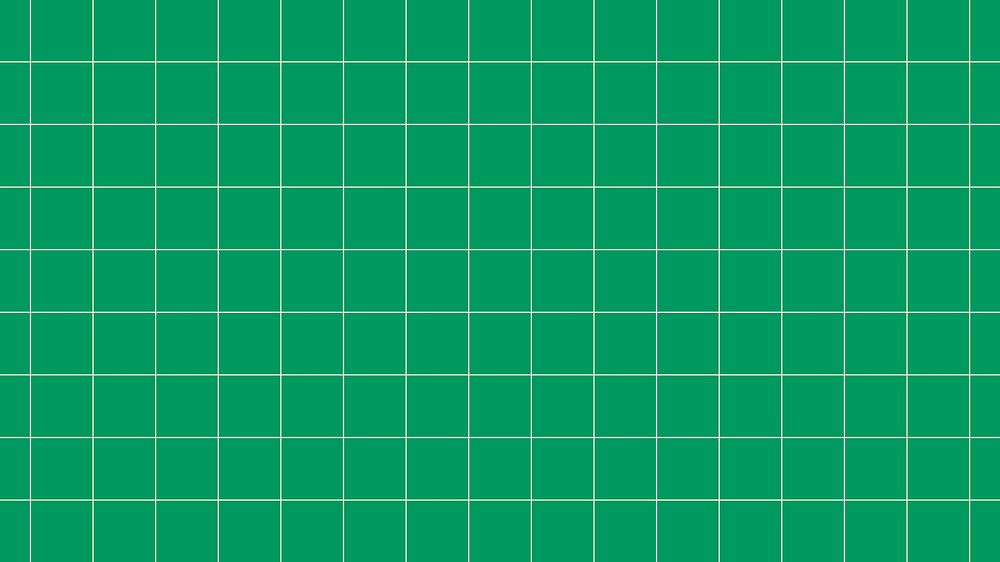 Green grid desktop wallpaper, cute design background vector