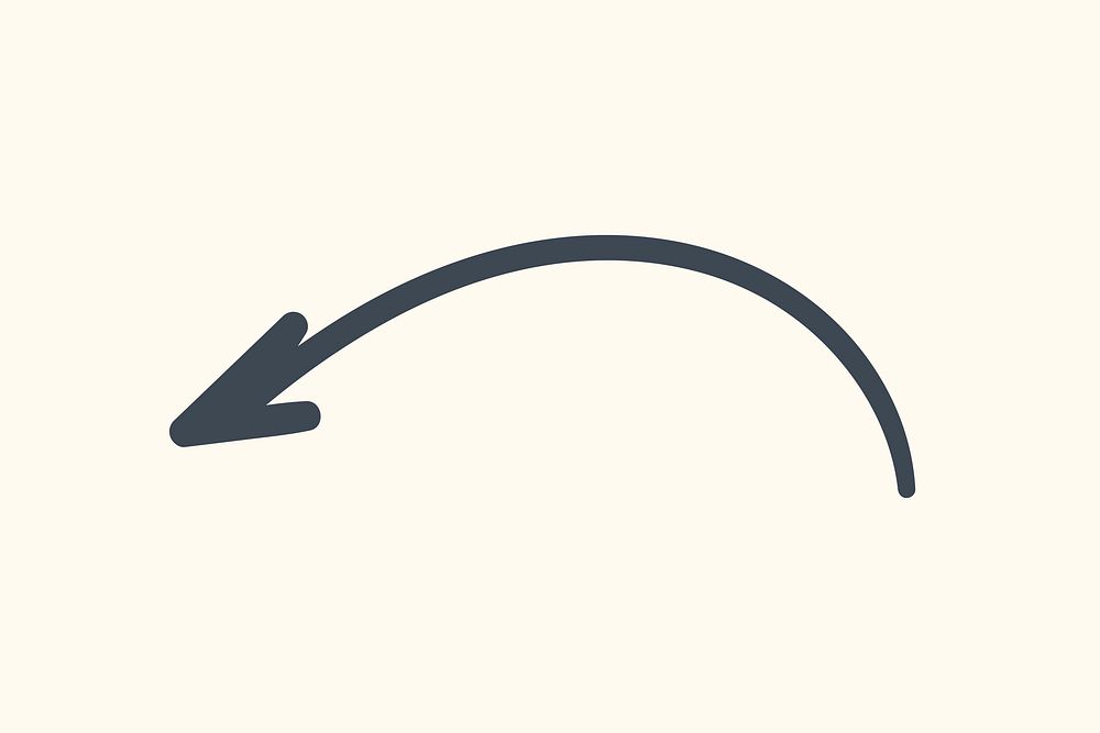 Black arrow clipart, simple design vector