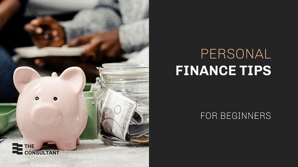 Finance tips blog banner template, financial service, beige design vector