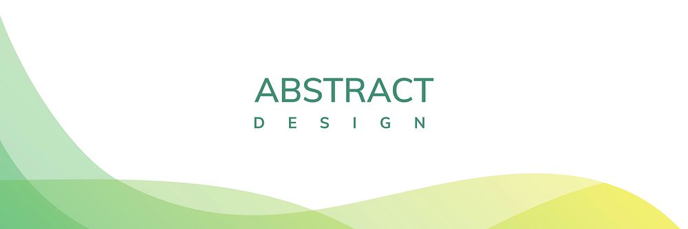 Green abstract pattern on white banner template vector