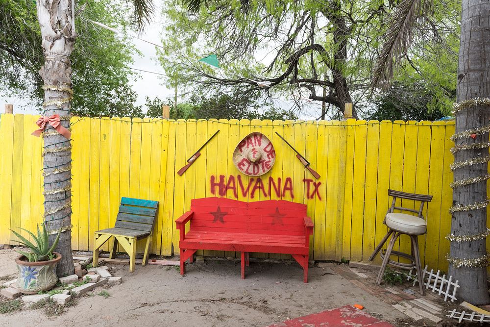 This is not Havana, Cuba. It's a colorful scene in the corner of a vendor's operation in Havana, Texas, a tiny town in…