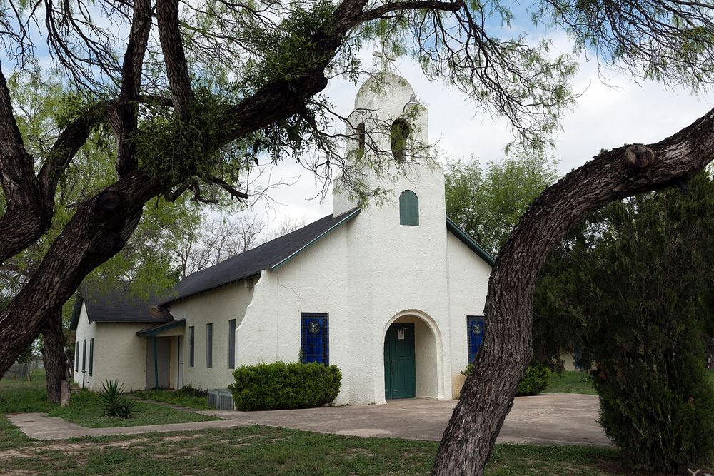 Saint Miguel Archangel Catholic Church in little Los Ebanos, a community on the Rio Grande River in Hidalgo County, Texas.