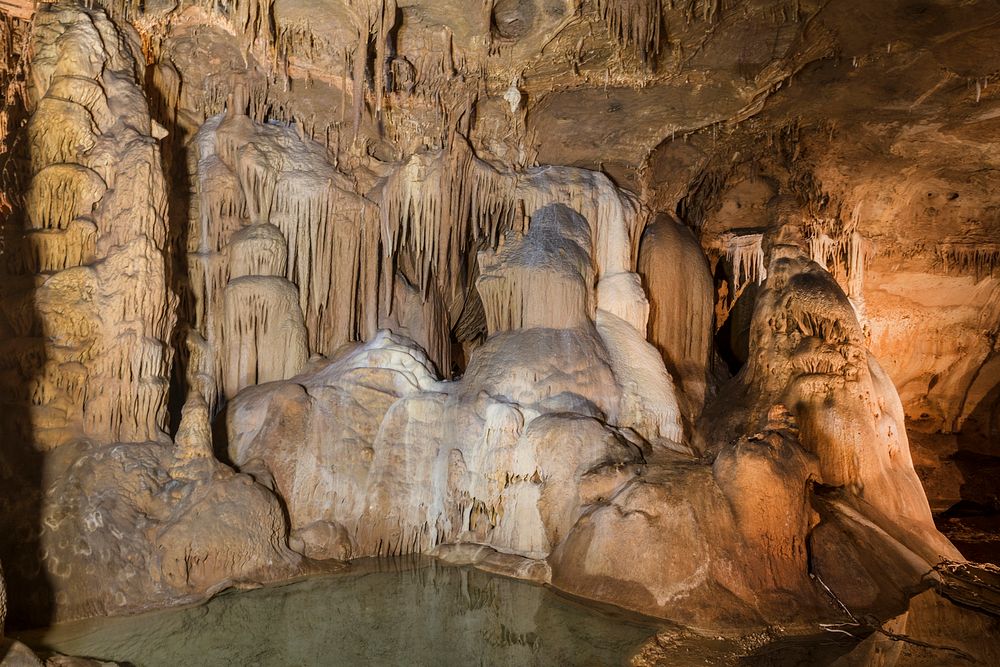Formations in the "Cave Without a Name," located near Boerne in Kendall County, Texas.