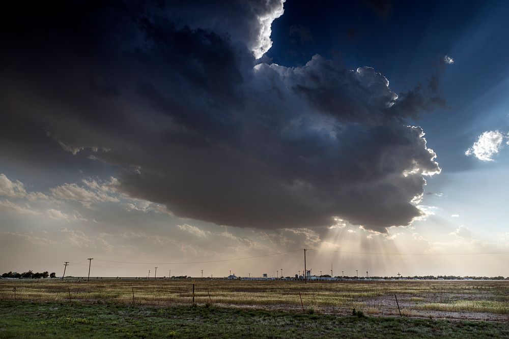 A massive cloud presages a thunderstorm above Groom, a tiny community along old U.S. Route 66 in the Texas Panhandle.…