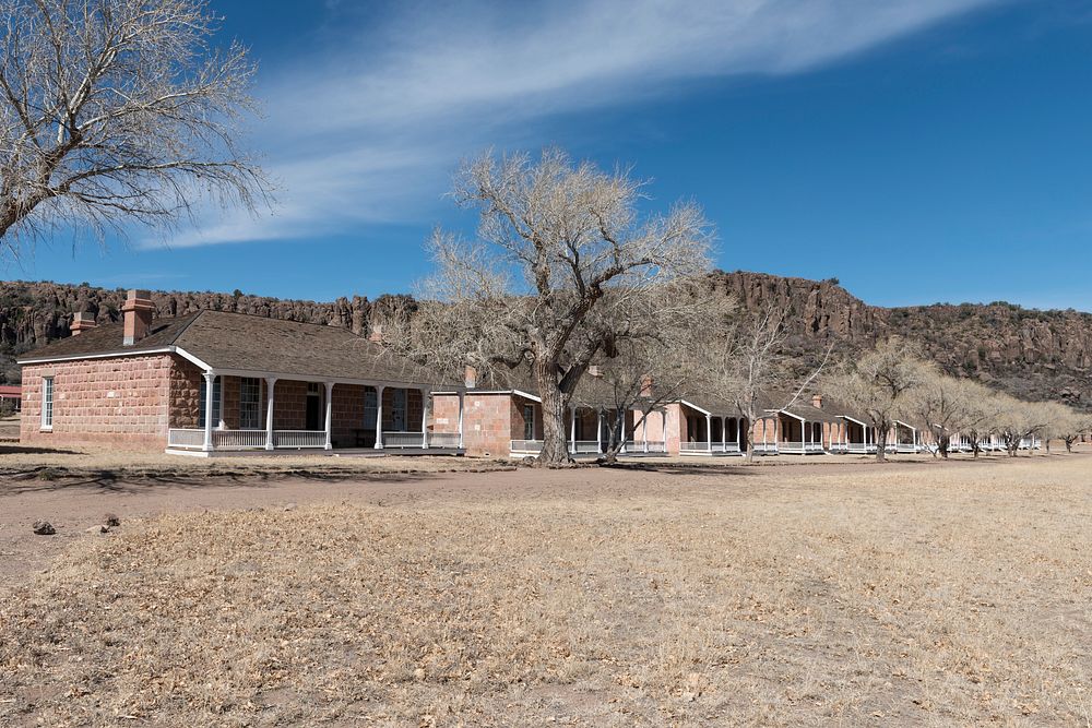 A portion of Fort Davis National Historic Site in the Texas town of Fort Davis.
