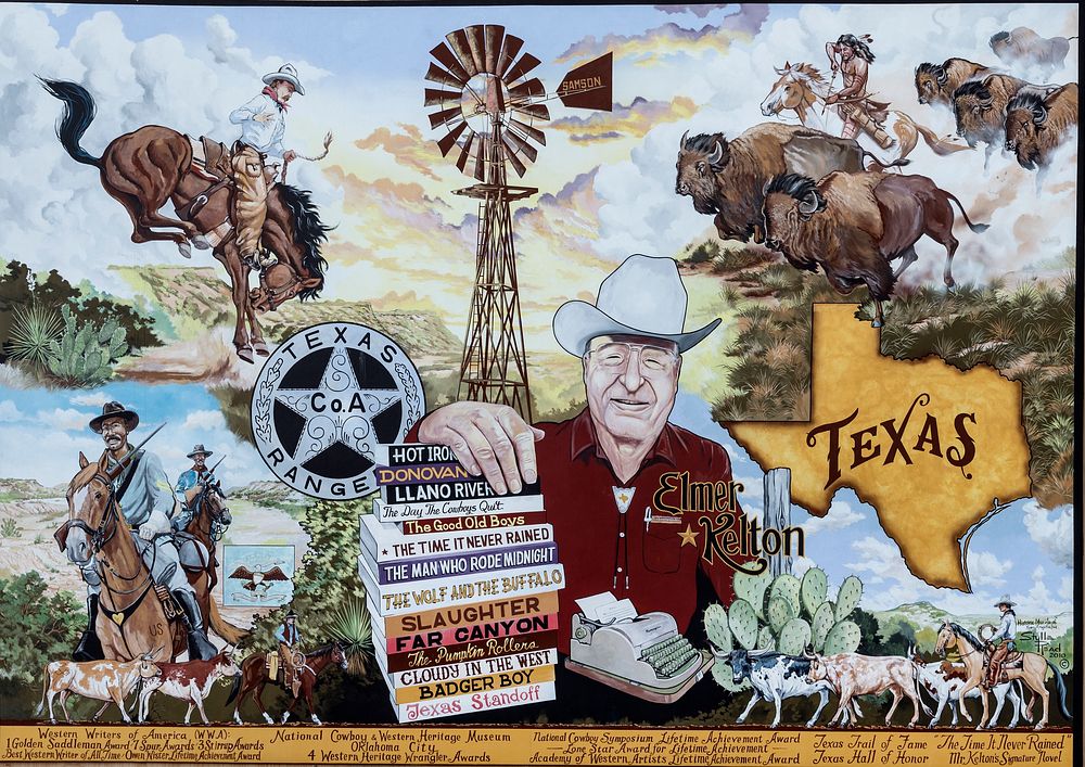 A downtown mural, by western artist Stylle Read, in San Angelo, the seat of Tom Green County, Texas, It celebrates the life…