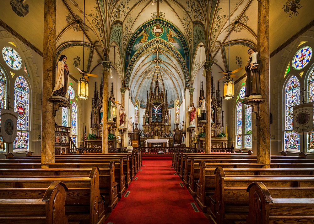 Sanctuary of the Nativity of Mary, Blessed Virgin Catholic Church, also known as the St. Mary Catholic Church, in High Hill…