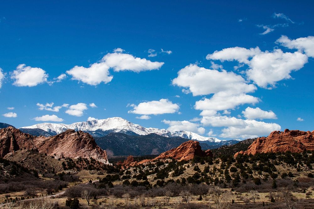 View from the Garden of the Gods Visitor and Nature Center. Original public domain image from Wikimedia Commons