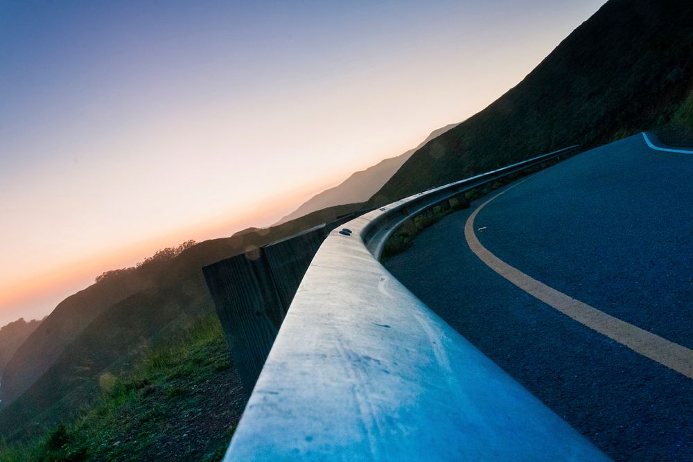 Empty road. Original public domain image from Wikimedia Commons