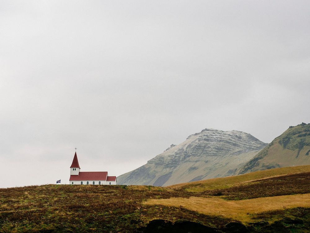 Church in the middle of nature. Original public domain image from Wikimedia Commons