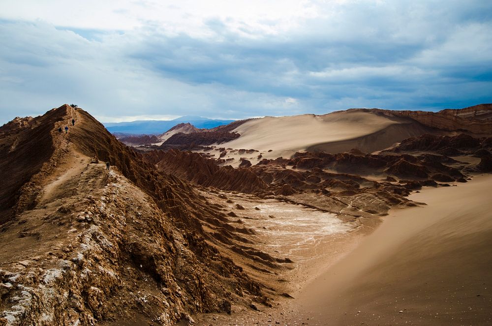 A desert landscape in San Pedro de Atacama. Original public domain image from Wikimedia Commons