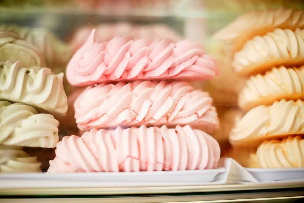Colorful Meringues. Original public domain image from Wikimedia Commons