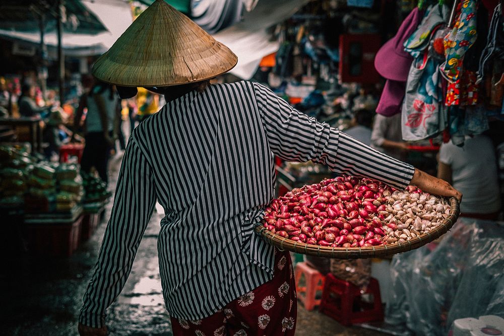 Dong Ba market, Thành phố Huế, Vietnam. Original public domain image from Wikimedia Commons