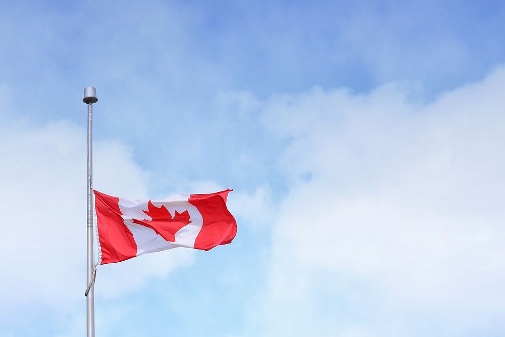Flag of Canada. Original public domain image from Wikimedia Commons