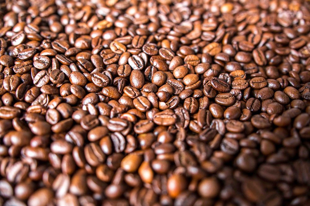 Brown coffee beans. Original public domain image from Wikimedia Commons