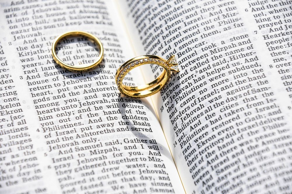 Wedding rings. Original public domain image from Wikimedia Commons