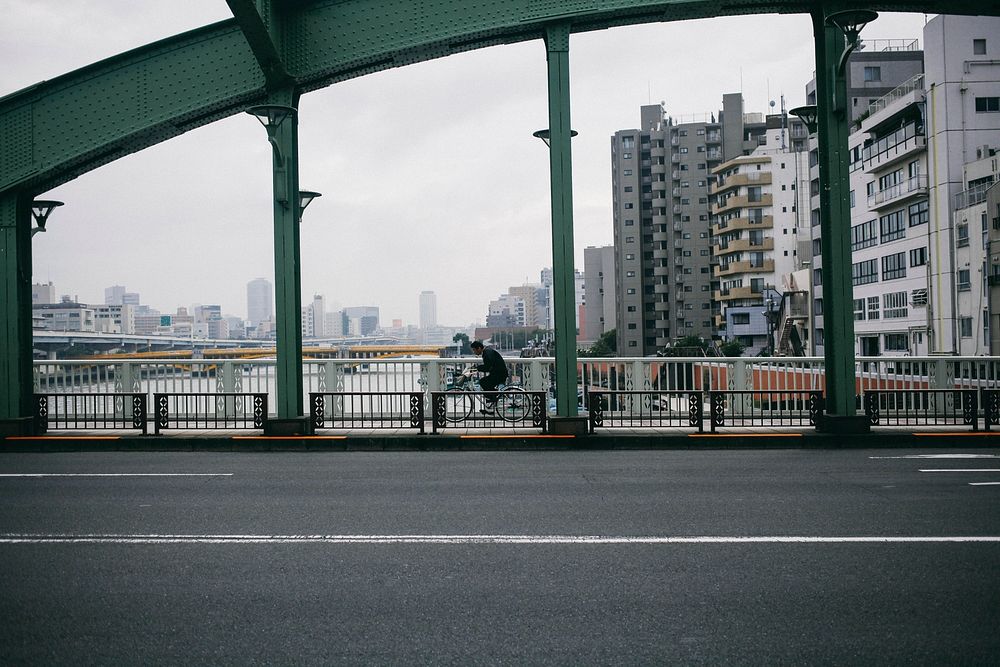 Bridge in Tokyo, Japan. Original public domain image from Wikimedia Commons